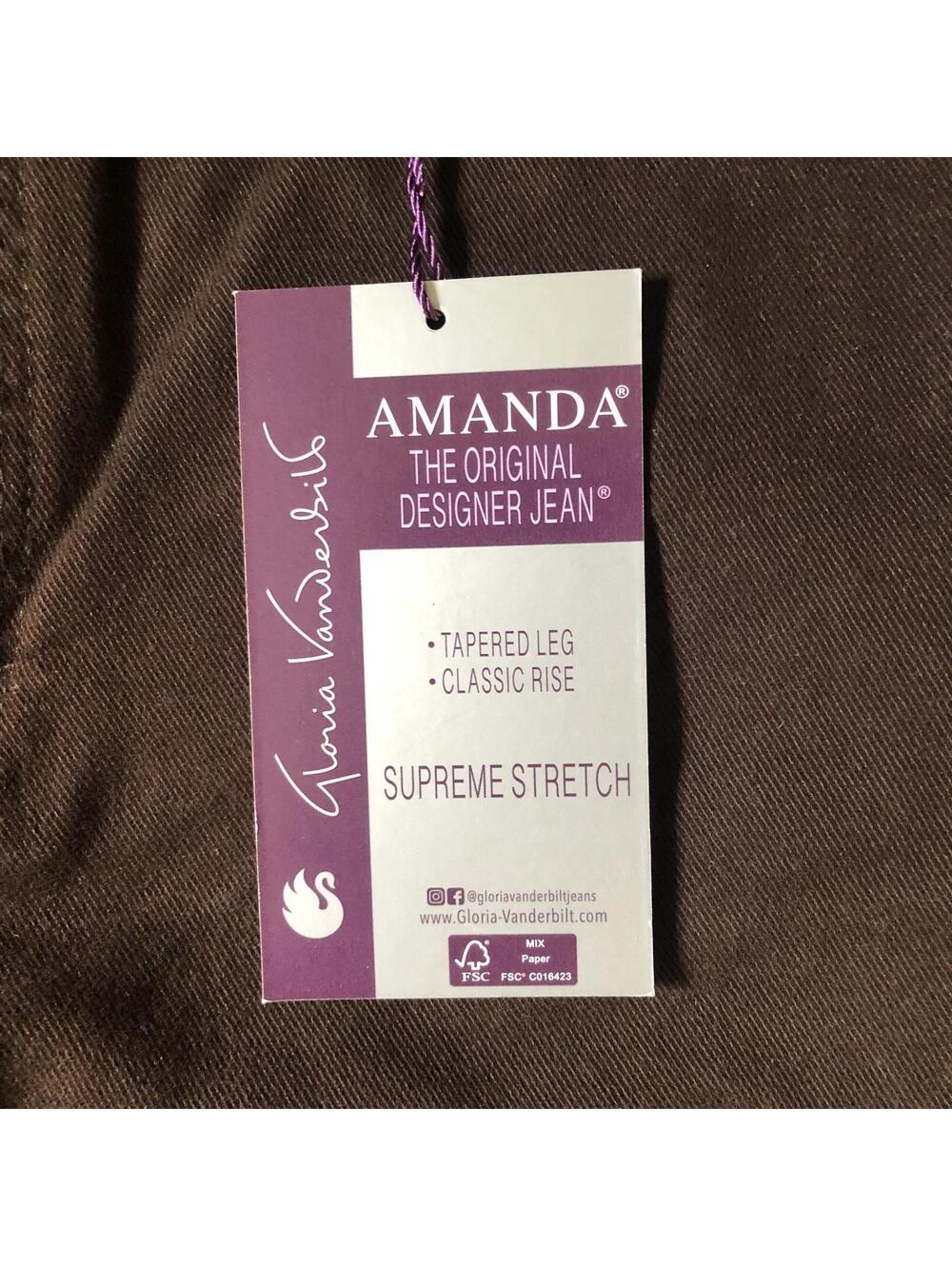 Gloria Vanderbilt Amanda Brown Straight Leg Jeans Size 10 - Picture 4 of 6